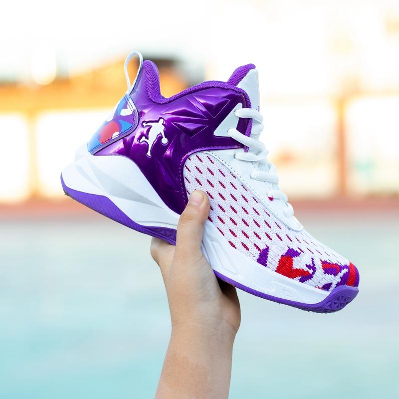 Children's basketball shoes 2025 spring and summer new boys' sports shoes teenagers friction sound wear-resistant running shoes