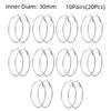 10 Pairs Minimalist Big Large Stainless Steel Round Woman's Piercing Hoop Earing for Female Jewelry Punk Accessories Trend NewIn