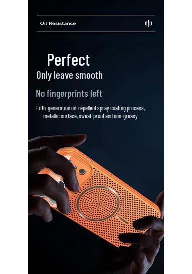 iPhone 17 Pro Max Ice Aluminum Magnetic Mesh Case with Breathable Heat Dissipation and Drop Protection