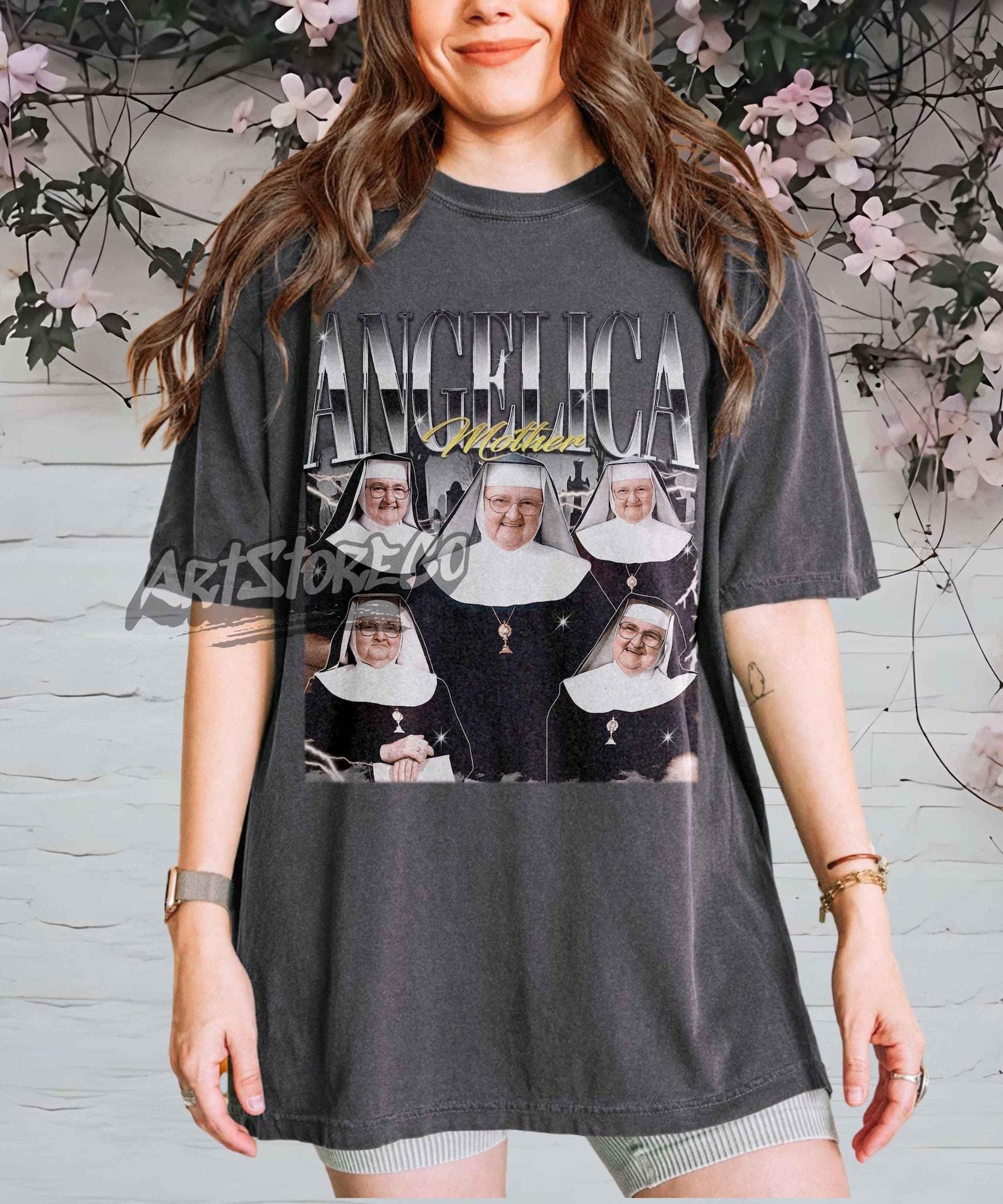 Angelica Mother Nuns Retro Graphic Tee, Unisex Heavy Cotton Apparel L