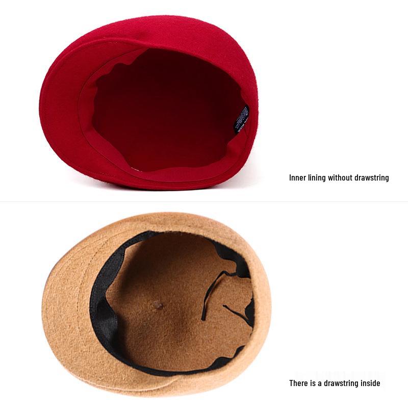 Шерстяной берет унисекс: Теплая осенне-зимняя ретро кепка художника