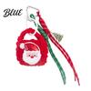 Santa Claus Bag Charm Christmas Charm Crochet Keychain Pendant with Knitted Holiday Embellishments Faux Leather Star Xmas Hanging Decor for