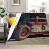 Retro Racing Number Design Flannel printed blanket suitable for all seasons suitable for living room office sofa and travel