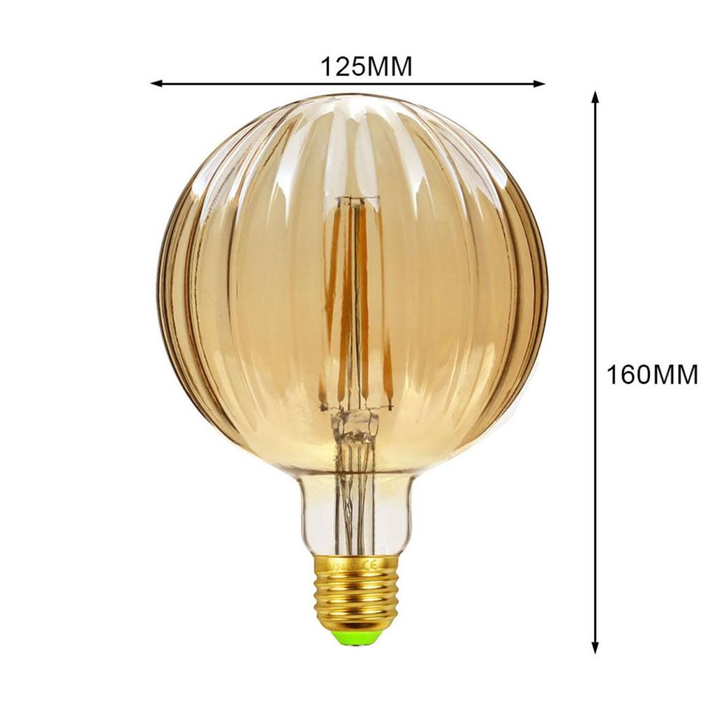 Led Bulb Special Shaped 220v Filament G125 Clear Vintage Bulbs Decorative Retro E27 Warm White Gold Lighting 2700k Edison