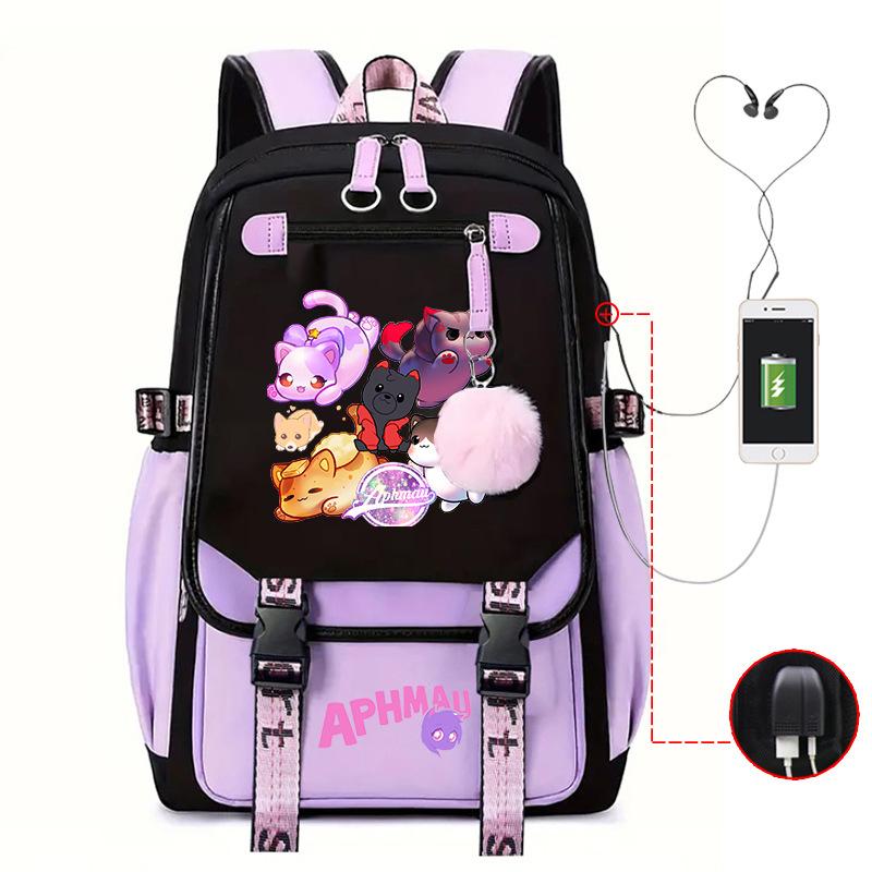 Cute Cartoon Junior High School Student Schoolbag Female Lightweight Large-Capacity Student Backpack