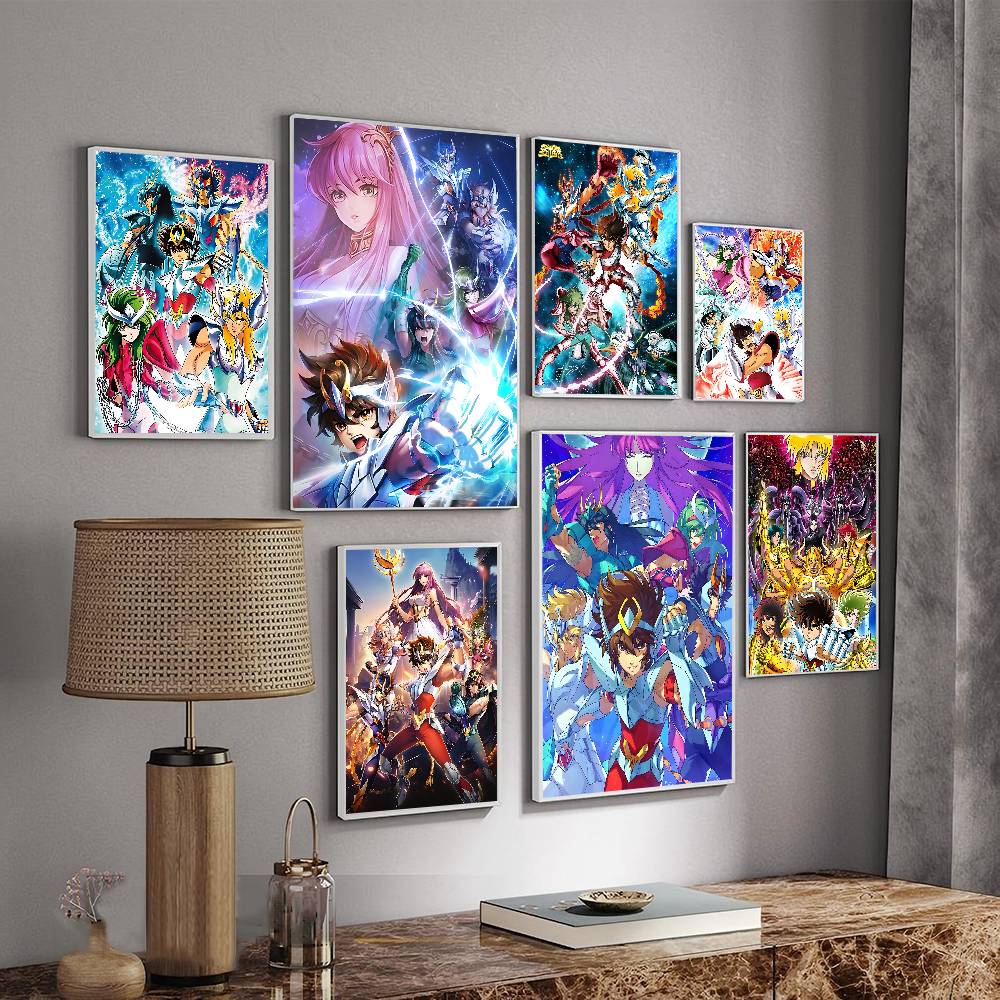 Japanese Hot Anime S-Saint Seiya Whitepaper Poster Waterproof Paper Sticker Coffee House Bar Aesthetic Art Wall Painting
