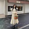Autumn New French Fairy Temperament Ruffle Leaf Edge Dress Gentle Wind Milk Sweet Waist Princess Long Dress Tide