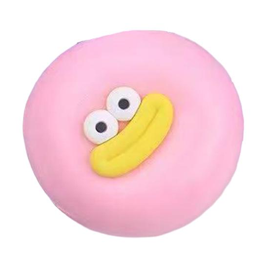 

Cartoon Sausage Mouth Stress Ball Big Eyes Steamed Bun Squeeze Fidget Toy Soft Stretchy Decompression Dumpling Desk Toy рожевий