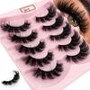 5Pairs 8D Mink Lashes Natural Mink False Eyelashes Dramatic Volume Fake Eyelash Extension Faux Cils Wholesale Makeup Tool