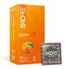 Skore Fruit Basket Flavoured Condoms Combo Pack of 4, X10 Pcs Orange Banana Cherry Strawberry Dotted Latex Rubber
