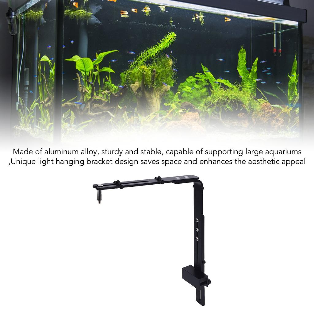 Fish Tank Lighting Holder Aluminum Alloy Aquarium Light Holder Stable Support Easy Installation Fish Tank Light Hanging Bracket