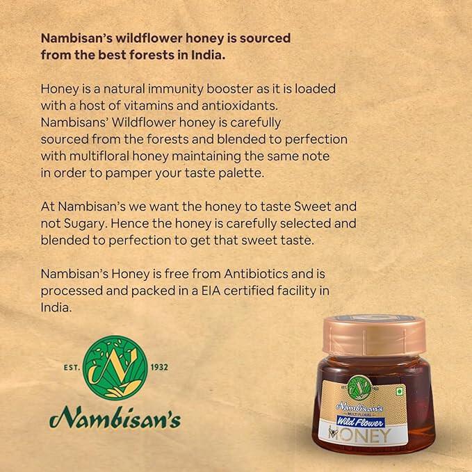 RSINC Nambi Wildblütenhonig 125g Glas 100% Rein und Natürlich Unverarbeitet Single JL156254239063