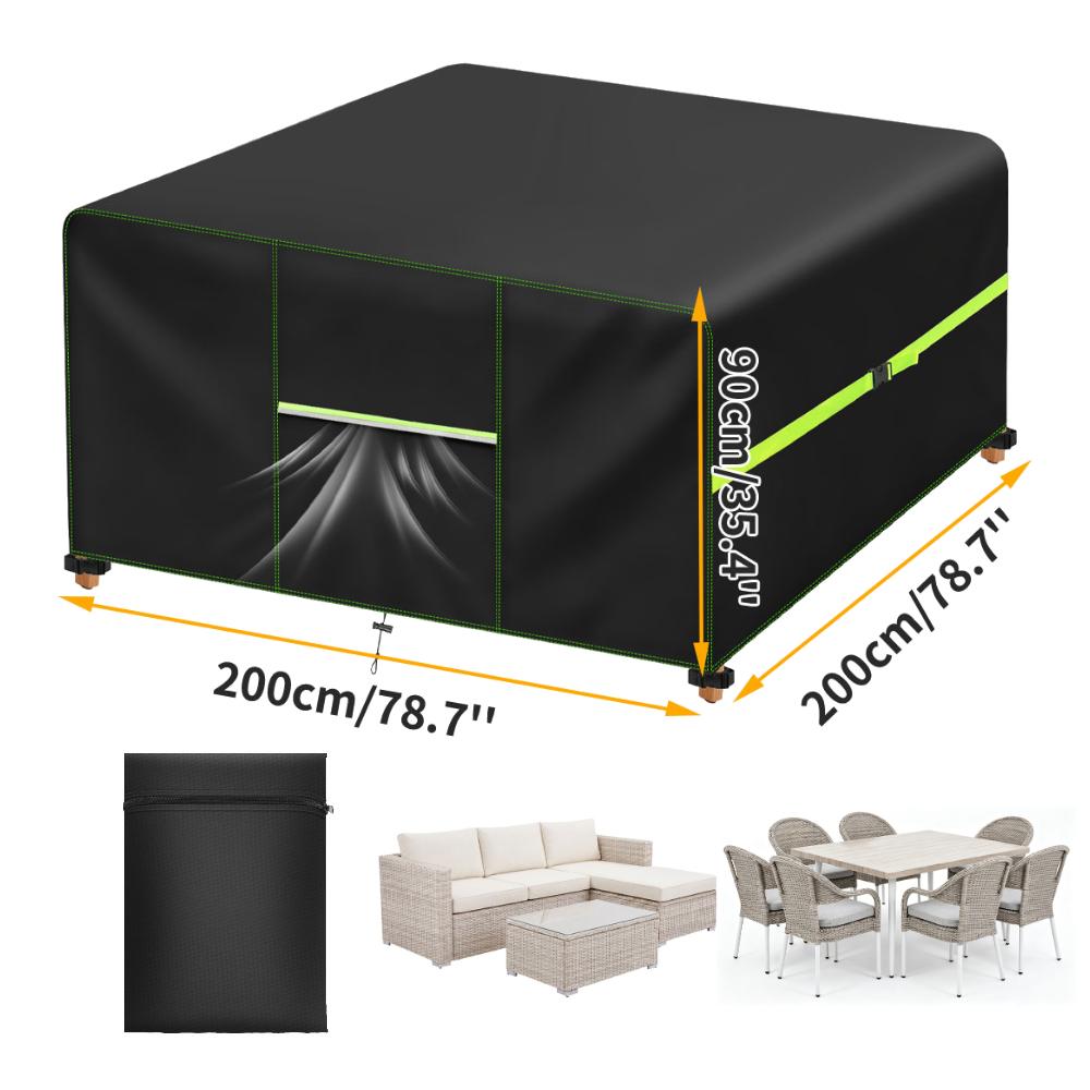 Garden Furniture Cover Waterproof Windproof Anti-UV Heavy Duty Rip Proof 111D Oxford Patio Table Chair Sofa Furniture Protector