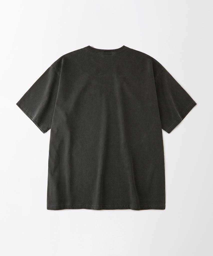 OUTSTANDING Life Is Tee Surf Ride Tee_Pigment Charcoal