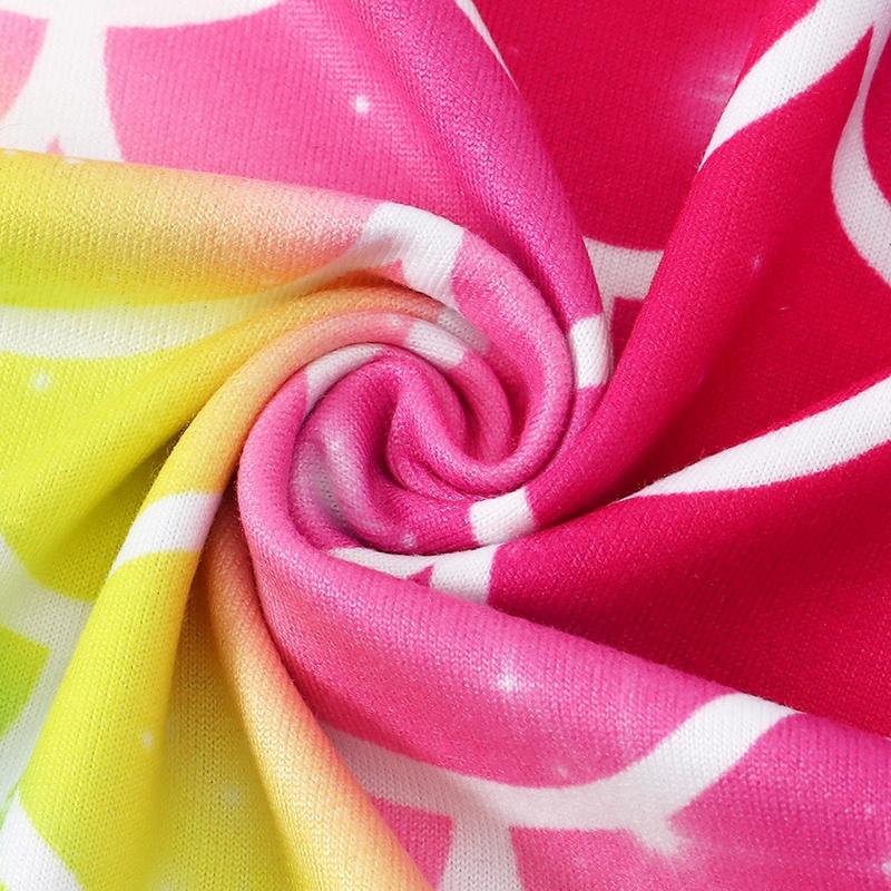 Children's Cartoon Printed Dress Nightgown Girl's Flying Sleeve Dress