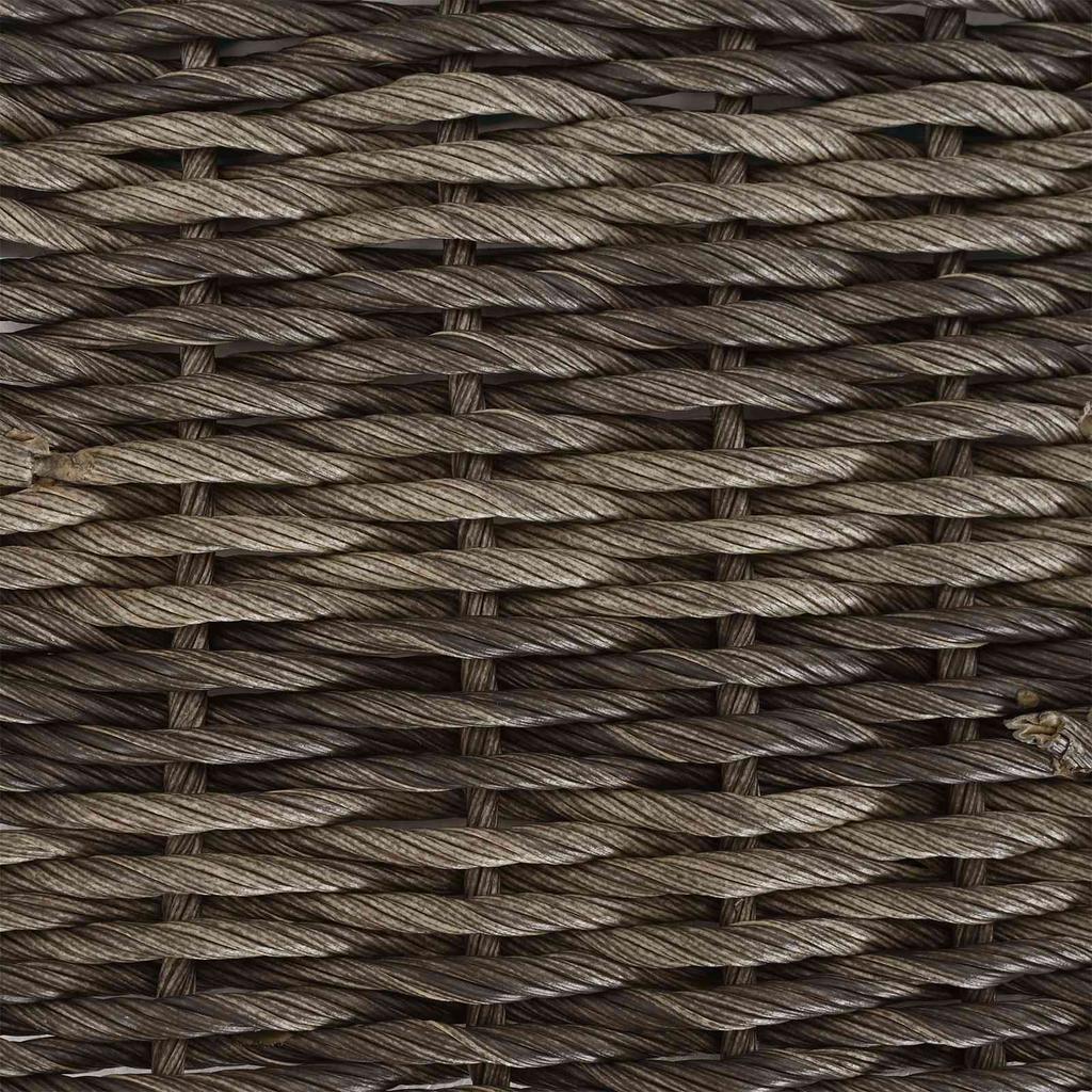 Garden Table Gray 100 x 55 x 37 cm PE Rattan and Glass