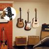 Donner Gitarrenaufhänger Wandmontage Schwarznuss-Material Belastbarkeit 10 kg mit Schrauben Bass/Ukulele (6 Stück)