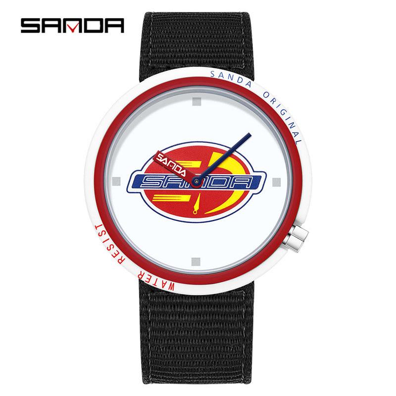 Sanda Creative Quartz Cosplay Watch - Unisex Silicone Fashion for Youth & Students