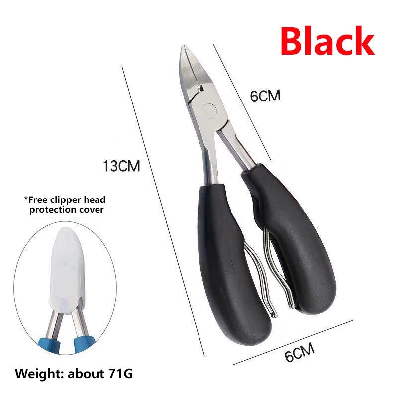 1pcs Practical Nail Clippers Thick Nail and Toe Nail Clippers for the Elderly Extra Large Wide Mouth Opening Nail Clipper Set чёрный