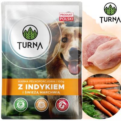 Turna Wet Dog Food with Turkey and Fresh Carrots 100g
