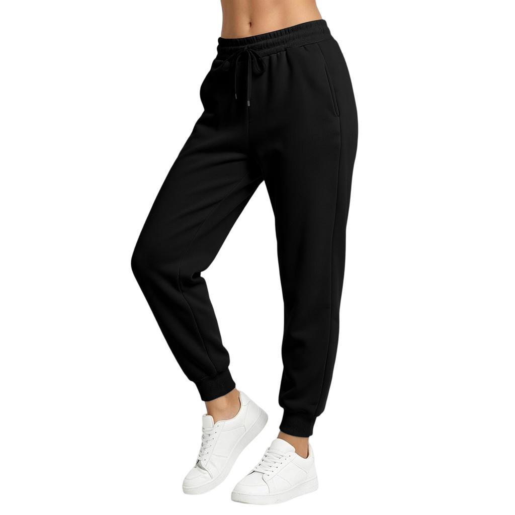 Women's Casual Color Drawstring Sweatpants with Pockets for Everyday Wear