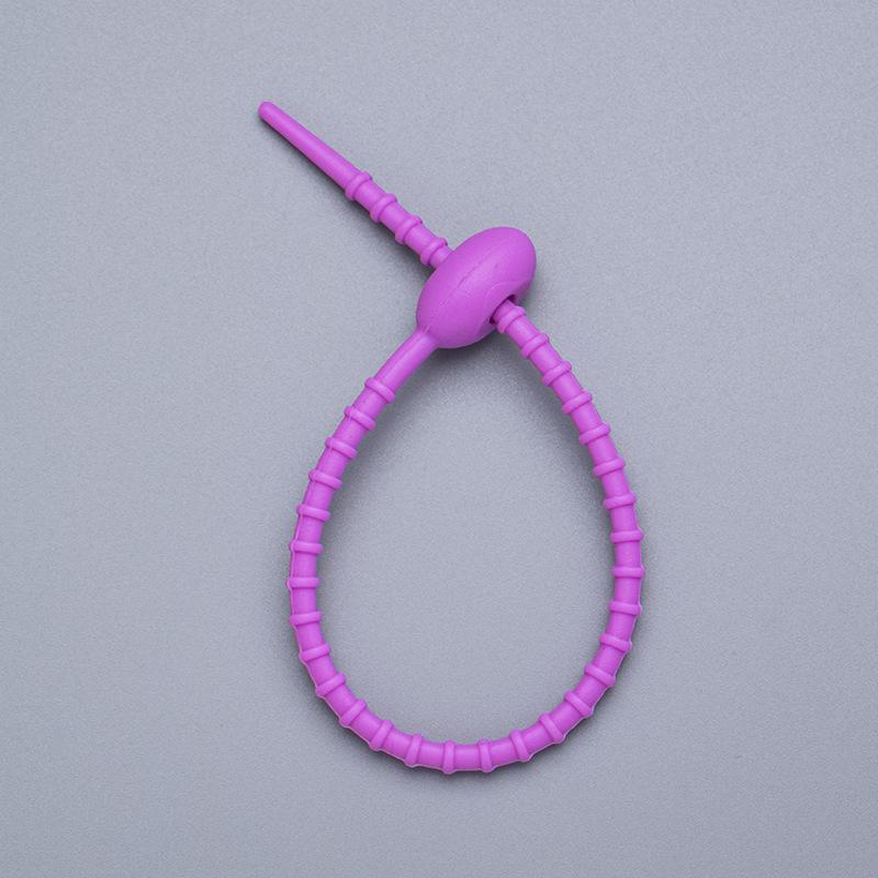 5/10PCS Silicone Reusable Bag Ties Twist Wire Fasten Cable Zip Tie for Headset Data Line Pendant Adjustable Soft Universal Tie