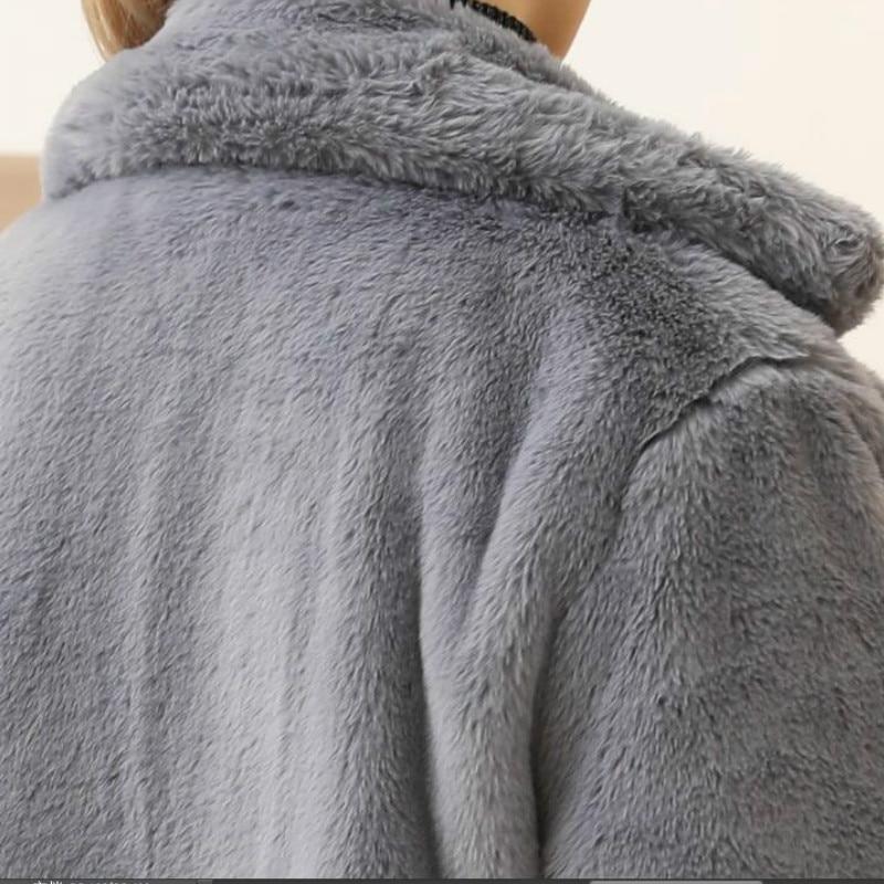 Elegant Winter Fur Coat Women Plush Faux Mink Fur Coats Loose Fur Jacket High Quality Overcoat Thick Warm Winter Jackets