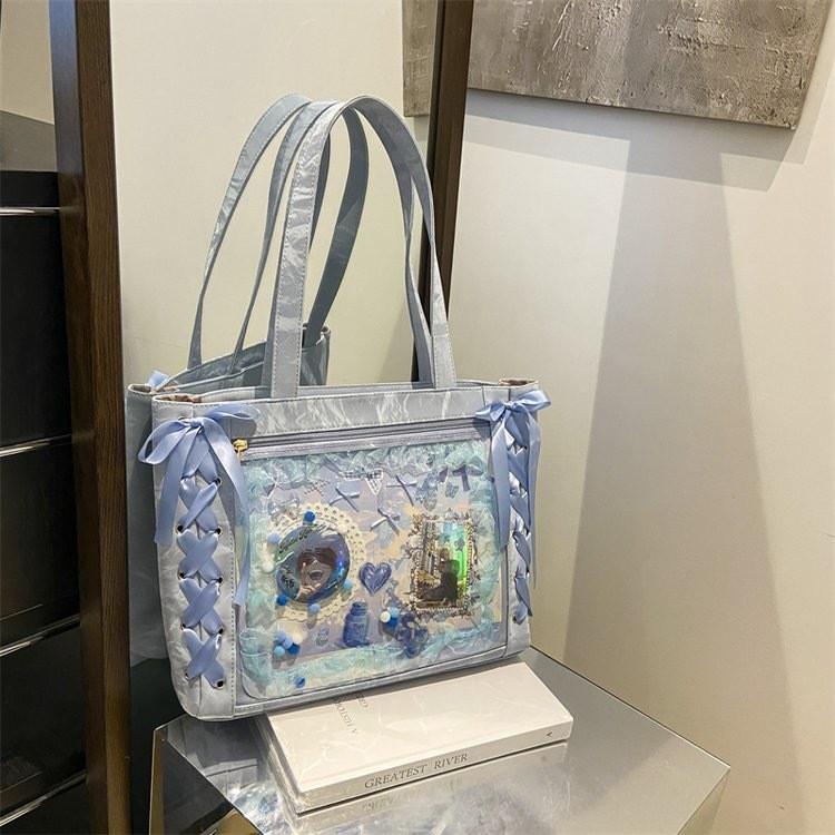 Tie Bow Itabag Large Capacity Single Shoulder Underarm Bag Cartoon Women Gift