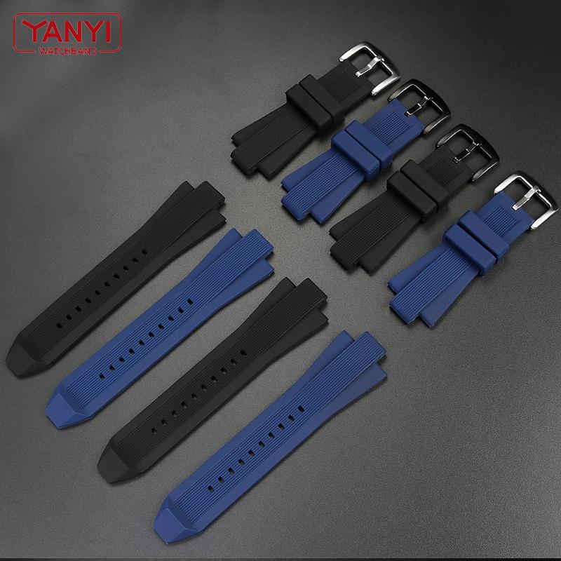 Uhrenarmband aus Silikonkautschuk, konvexe Schnittstelle, 13 mm, für MK MK8184 MK8295 MK8296 MK8445 MK8152, Uhrenarmband für Herrenuhren