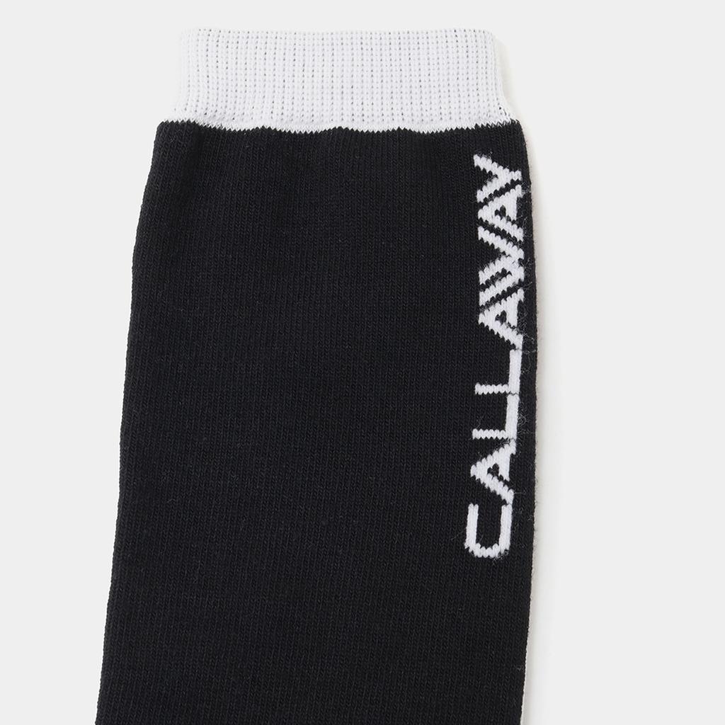 Antibacterial and Deodorizing Knee Socks Functional Material EZ Golf Socks C25193209 FR [Callaway] Women's (Logo Pattern, DRY) / / 1010_Black