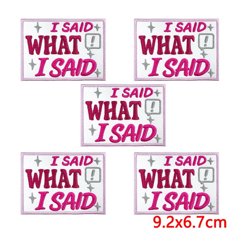 10pcs /Lots Five -Pointed Star Greet Patch Cartoon English Letter Embroidered Patches Iron On Patches For Clothing Jackets Sew Diy