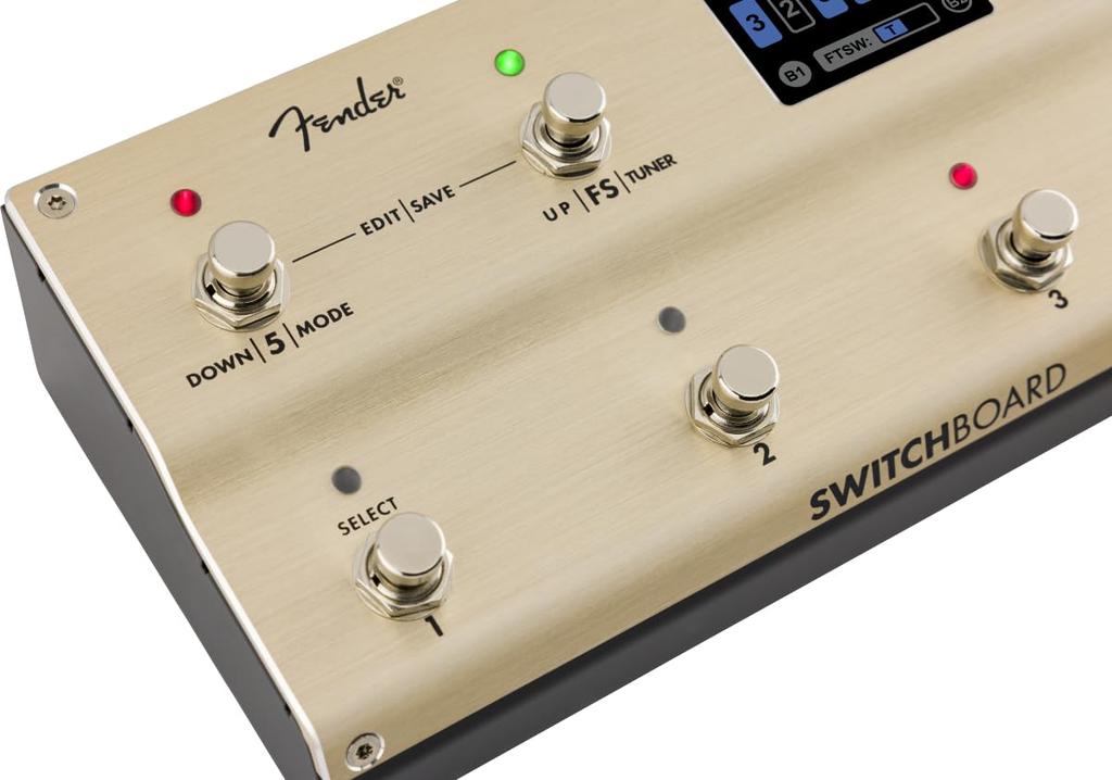 Fender Switchboard Effects Operator Programmable True Bypass Loop Switcher 5 Loops MIDI Output LCD Display Pedalboard Controller