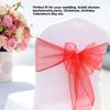 25Pcs Organza Chair Sashes for Wedding Banquet Party Decoration Chair Bows Ties Cover Bands Event