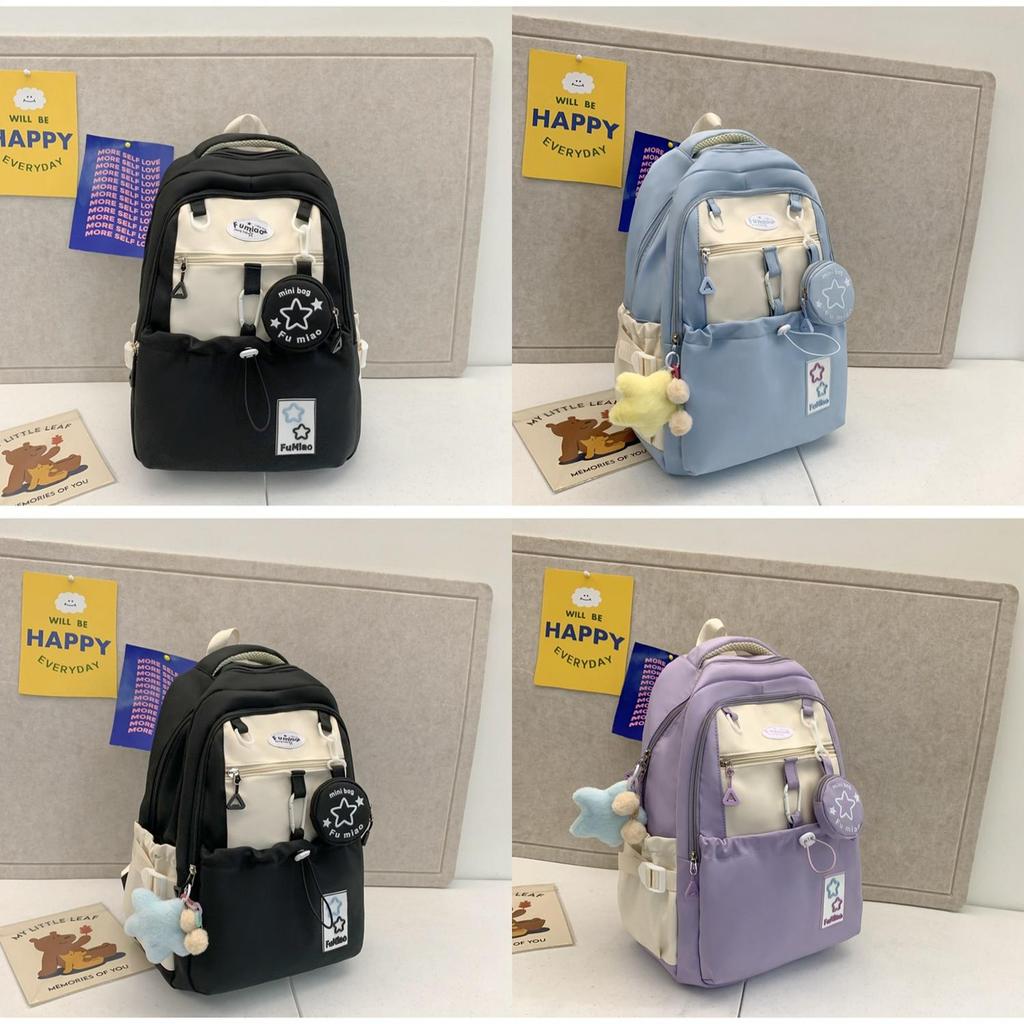 Girl Backpack With Nylon Material And Laptop Storage For School Education