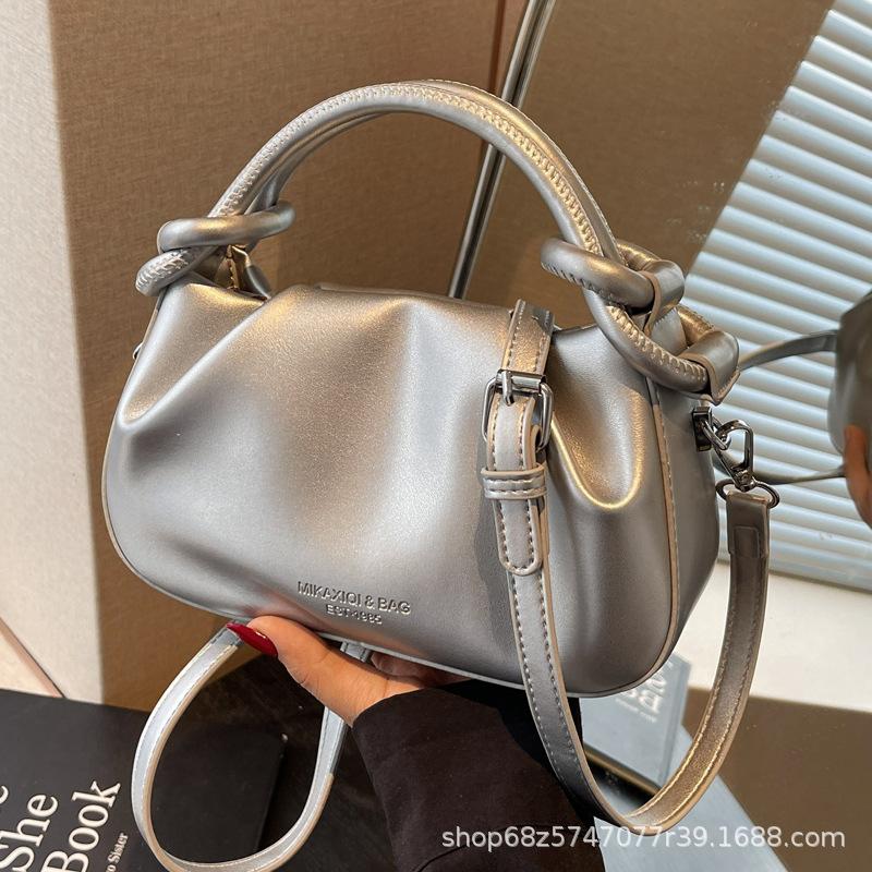2025 spring new niche retro bag crescent moon bag dumpling bag commuter versatile single shoulder messenger handbag