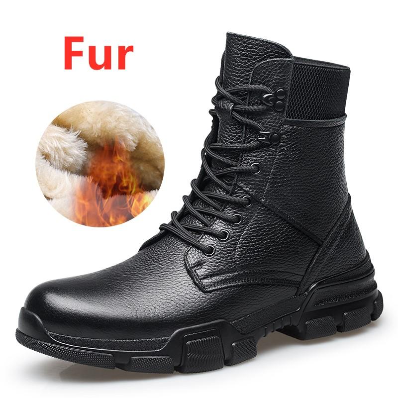 

Новейшие Черные Теплые Зимние Мужские Ботинки Натуральная Кожа Роскошные Базовые Ботинки Качественная Зимняя Обувь Мужские Военные Меховые Повседневные Ручной Работы 37