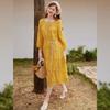 Pastoral Hollow-out Cotton Maxi Dress