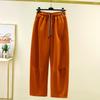 Spring Women's High-Waisted Wide-Leg Cotton Pants