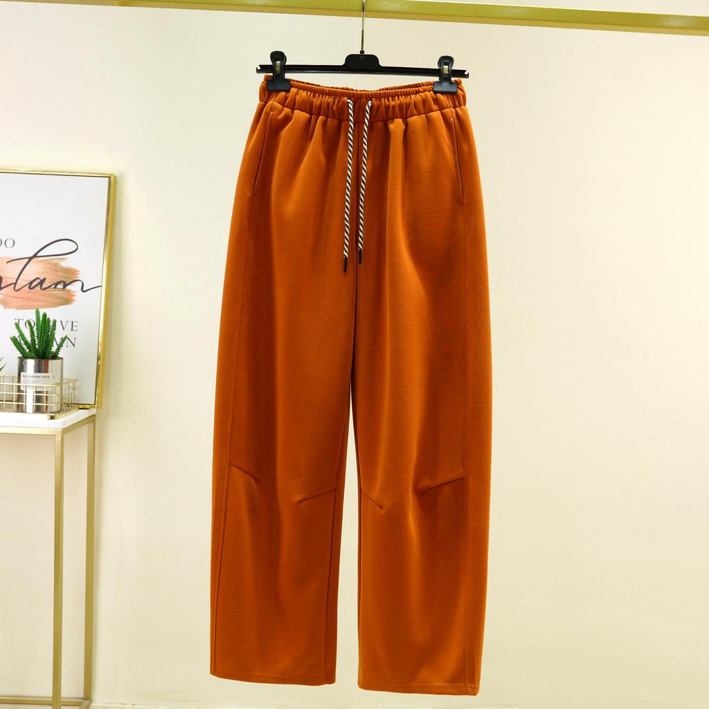 Spring Women's High-Waisted Wide-Leg Cotton Pants