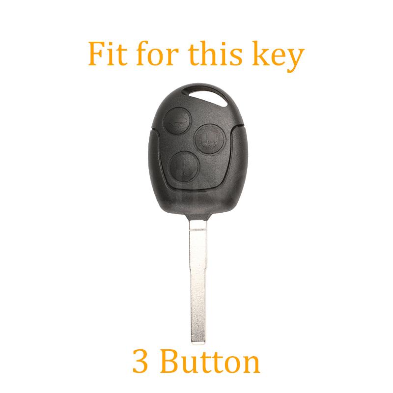 Auto Fob for Ford Mondeo Focus Fusion Fiesta Galaxy Transit 2008 2006 2007 Tpu 3 Bottons Car Key Case Cover Shell Accessories