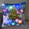 Christmas Tree Pillowcase Decorations For Home Cushion Cover Christmas Ornament LED Light Xmas Gifts Happy New Year Pillow Cover