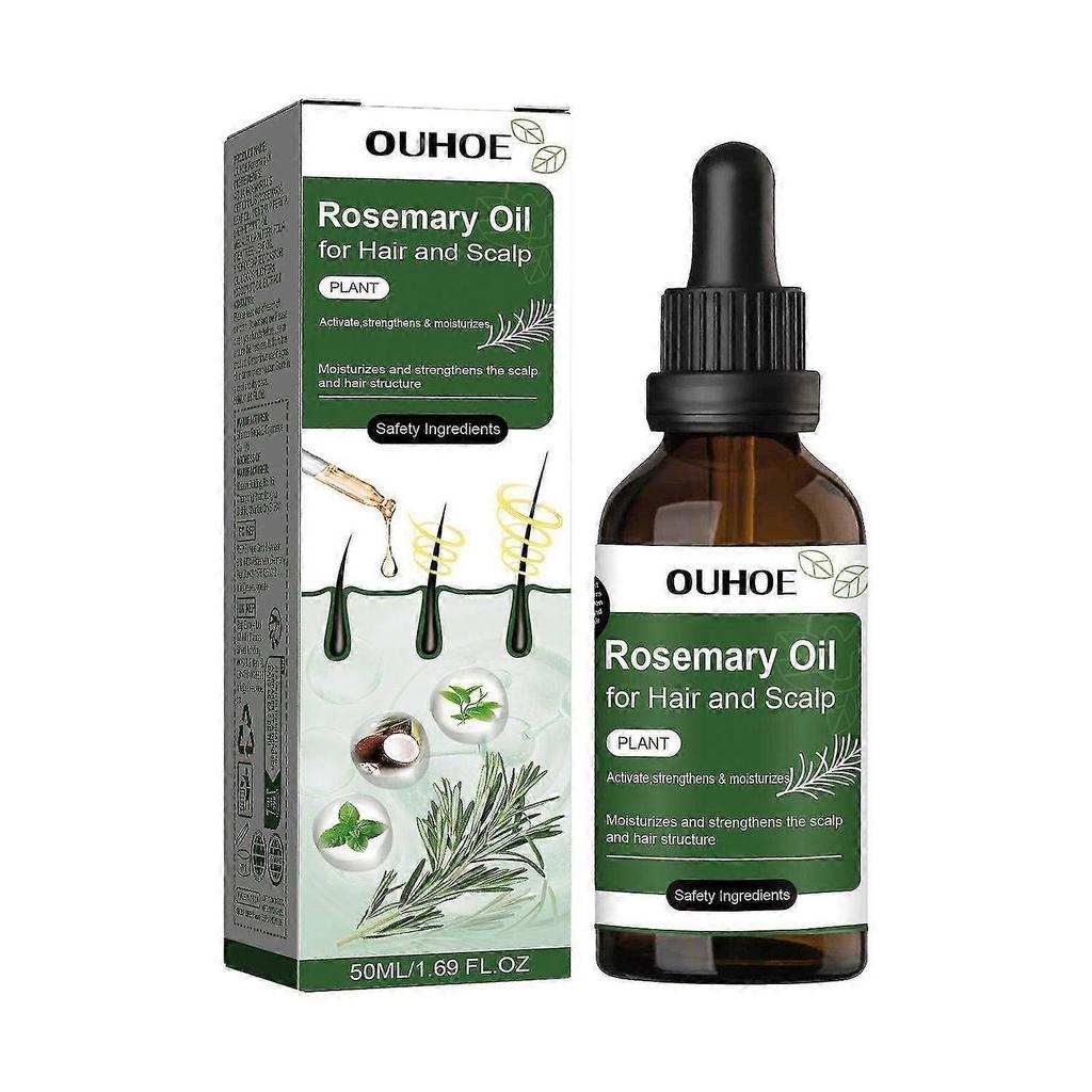 1-3x Rosemary Oil For Hair And Scalp-hair Oil For Hair Loss To Stimulate Hair Growth With Castor Oil 50Ml