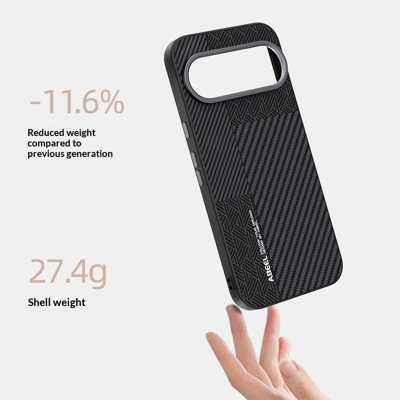 For Google Pixel 11 Pro XL Carbon Fiber Pattern Phone Case for Google 10 Pro XL10a 9 9a Magnetic Charging Metal Lens Frame Cover