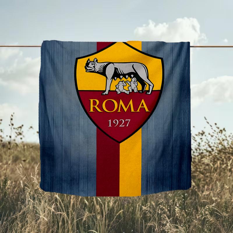1pz Coperta Morbida in Flanella Stampata AS Roma1 Calcio per Camera da Letto Adulti Soggiorno Divano Campeggio Viaggio Regali per Fan Regali di Natale