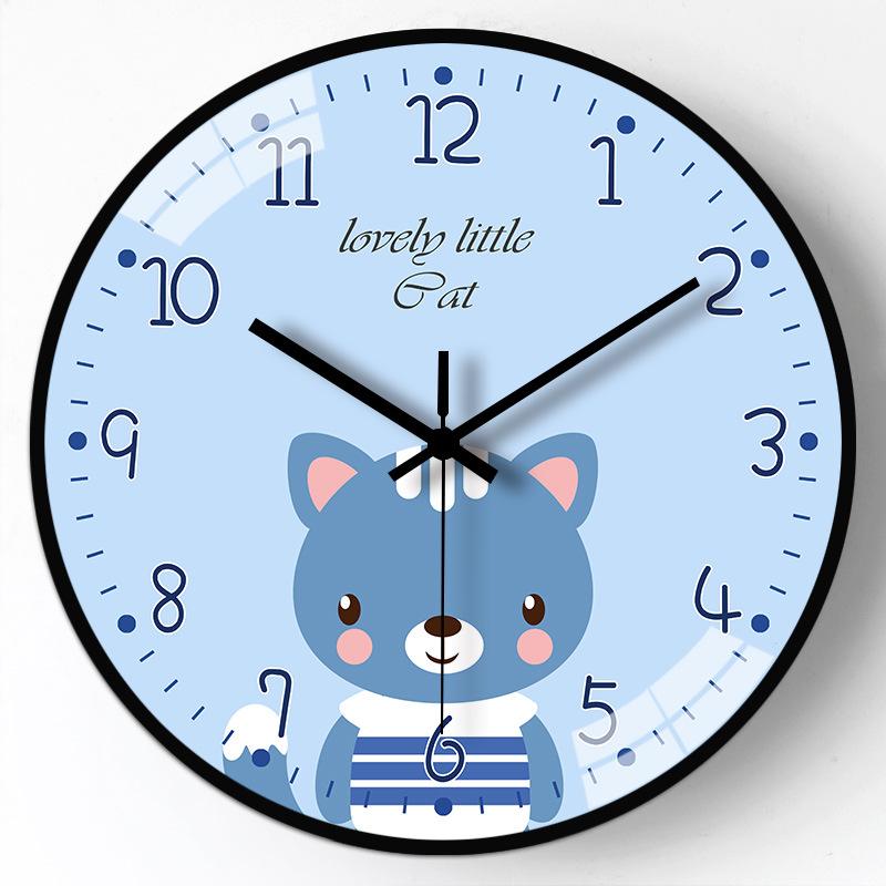 8-inch 20cm wall clock living room modern simple early education learning clock home bedroom cartoon clock