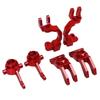 RC Steering Kit Aluminum Alloy C Block Steering Knuckle Rear Axle Carrier Set for ARRMA Typhon 1 10 RC CarRed