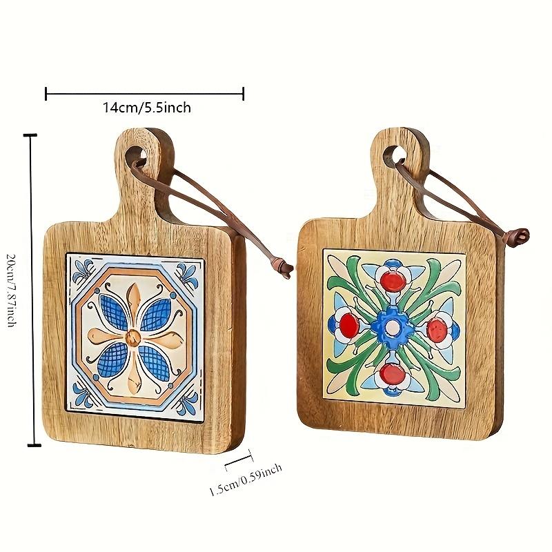 Vintage Bloemrijke Onderzetters - Geschikt voor Tafel, Bureau - Elegante Tafelbeschermers, Decoratieve Bekerhouders voor Warme Dranken