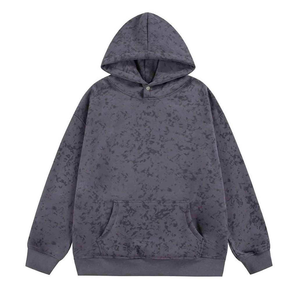 Men's Casual Hoodie,loose,large-sized Tie-dye Printed Hoodielong-sleeved Pocket Downcast Shoulder Hoodie