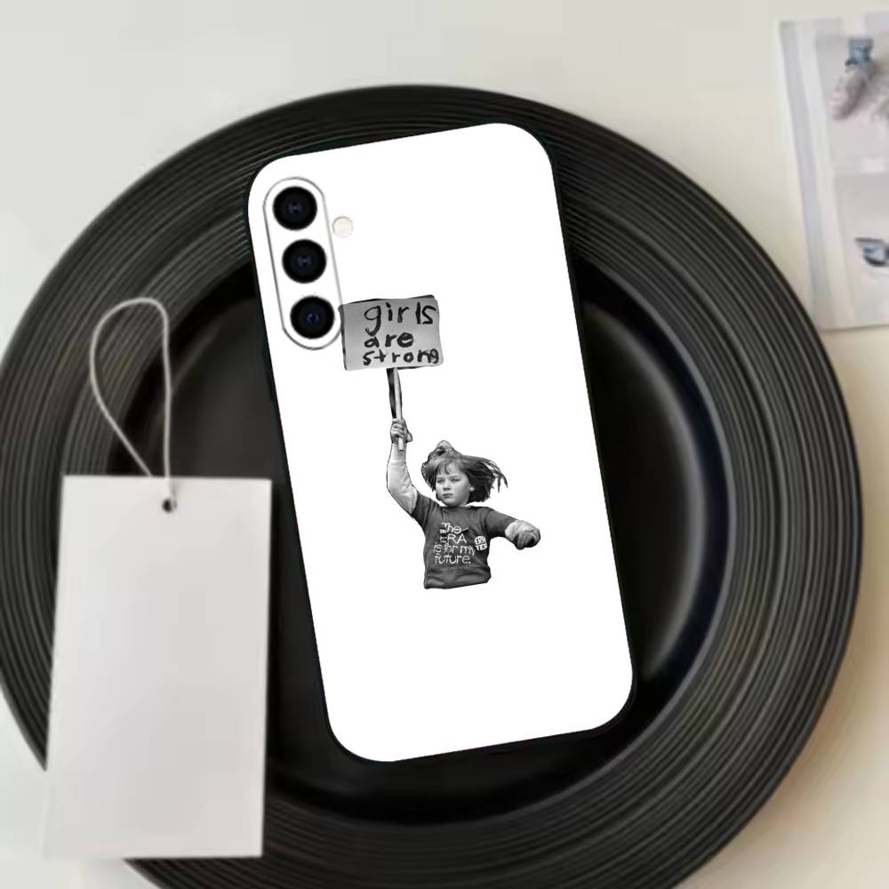 Feminist Feminism A-Aesthetics  Phone Case Black Silicone Soft For Samsung Galaxy A73,A72,A71,A70,A53,A52,A51