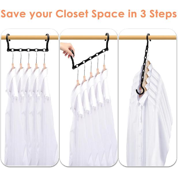 Closet Organizers and Storage, Sturdy Space Saving Hanger for Heavy Clothes, Upgraded Cascading Hangers, Magic Closet Organization Clothes Hangers,